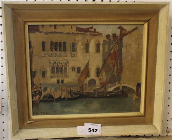 Small oil - Venice signed Goff(-)